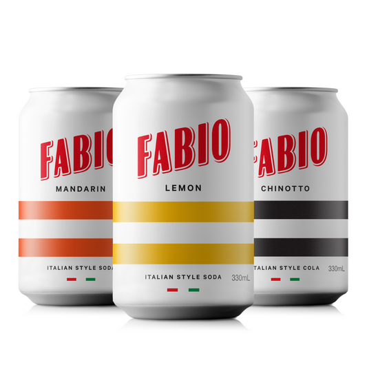 Pizza Night Pack - Mixed Carton (12 x 330ml) Fabio Soda Cans